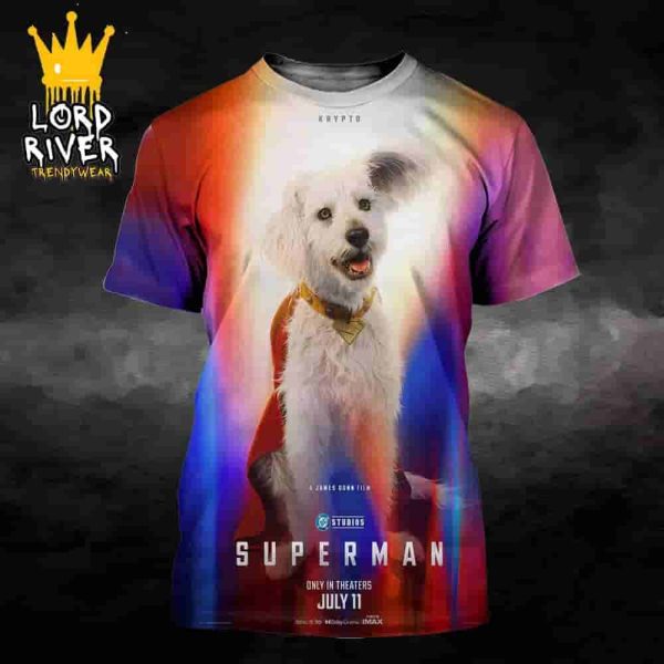 First Poster For Krypto In James Gunn Superman Only In Theaters July 11th All Over Print Shirt