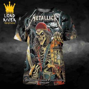Metallica M72 Tampa North American Tour 2025 Night 2 Venue Poster At Pop Up Store Raymond James Stadium Tampa FL On June 8th 2025 All Over Print Shirt