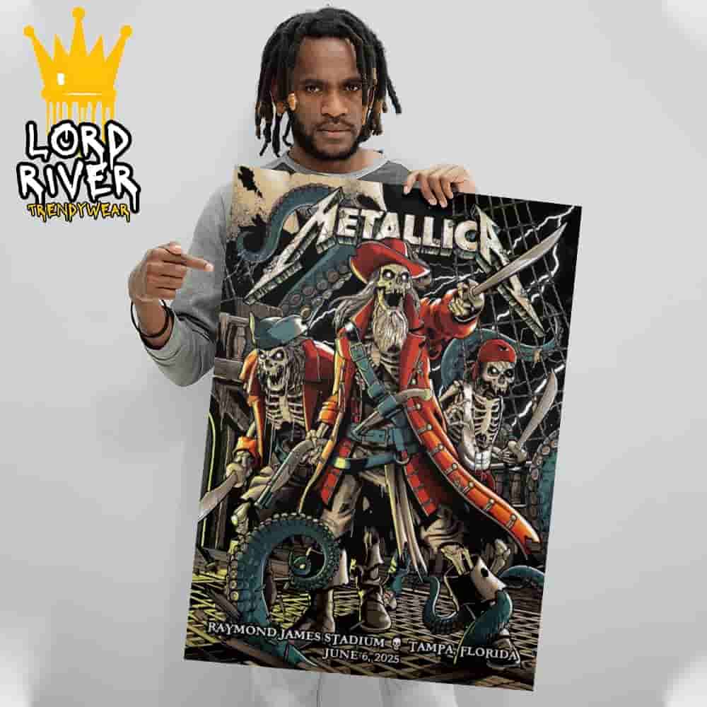 Metallica M72 Tampa North American Tour 2025 Venue Poster At Pop Up Store Raymond James Stadium Tampa FL On June 6th 2025 Home Styling Poster Canvas Metallica M72 Tampa North American Tour 2025 Venue Poster At Pop Up Store Raymond James Stadium Tampa FL On June 6th 2025 Home Styling Poster Canvas