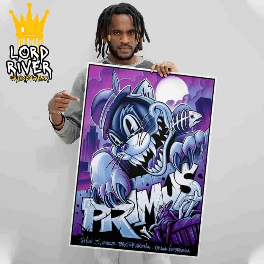 Primus Official Poster Sessanta Show At Baxter Arena Omaha Nebraska On June 3rd 2025 Home Styling Poster Canvas Primus Official Poster Sessanta Show At Baxter Arena Omaha Nebraska On June 3rd 2025 Home Styling Poster Canvas