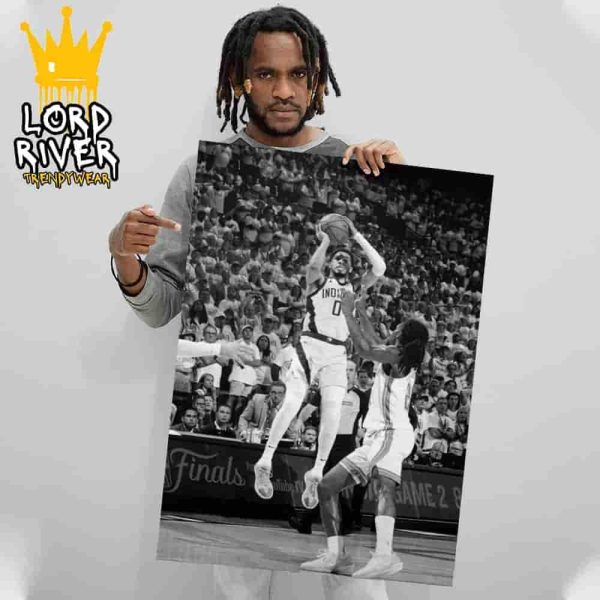 Tyrese Haliburton First NBA Finals And Has Himself Clutch Game-Winning Shot A Moment In NBA Finals History Home Styling Poster Canvas